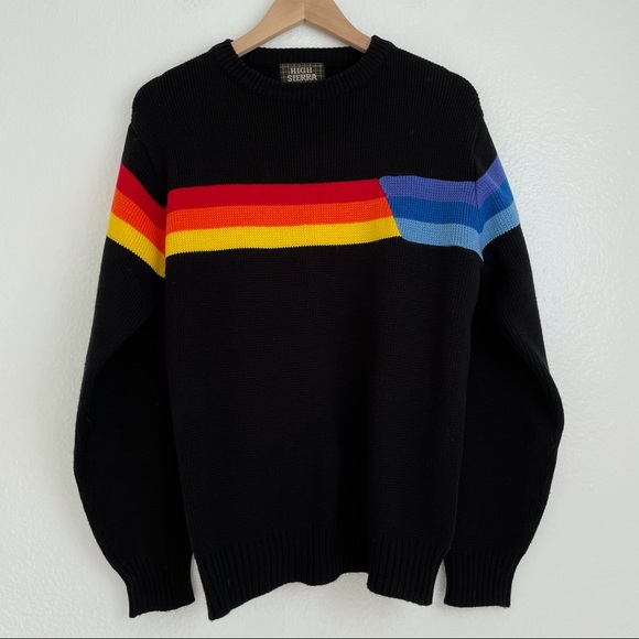 VINTAGE MERVYN’S Rainbow Chunky Knit Sweater
